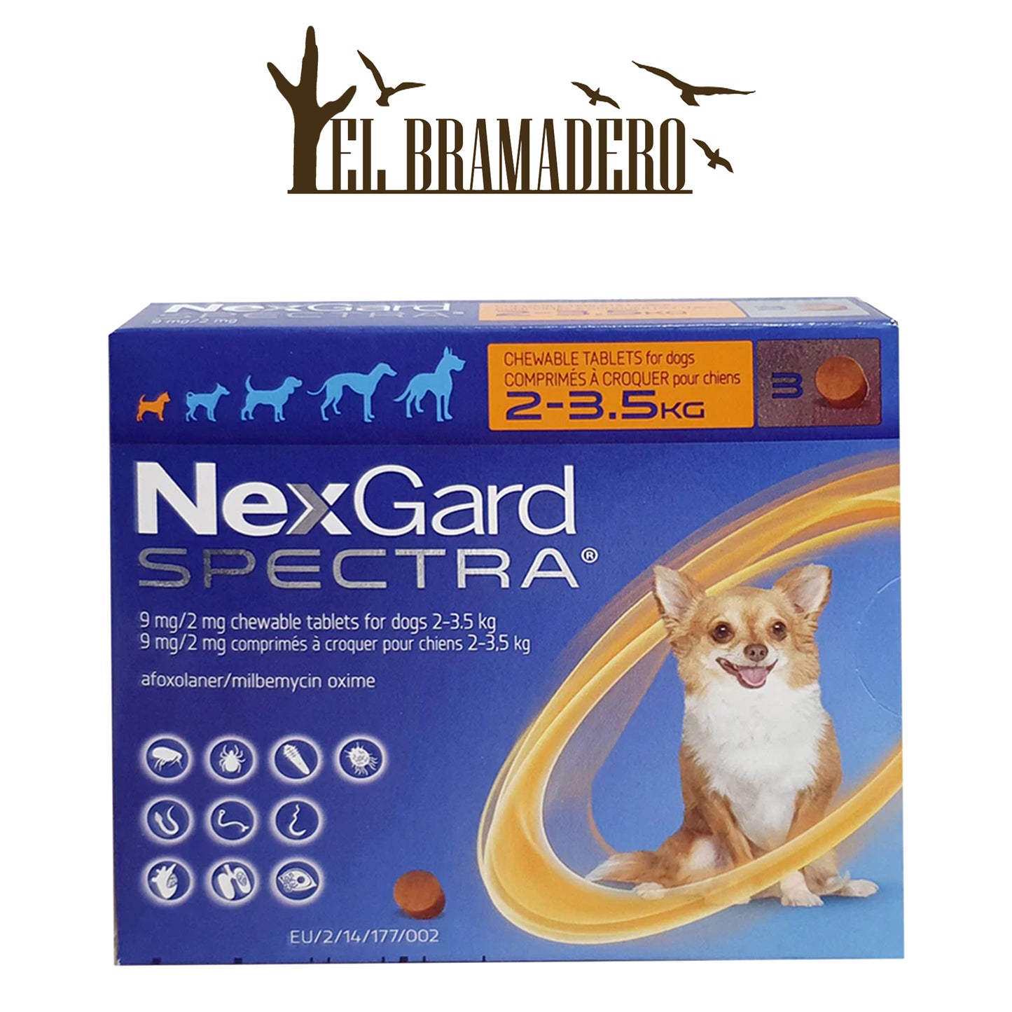 NEXGARD SPECTRA 2 A 3.5 KG 3 TABLETAS