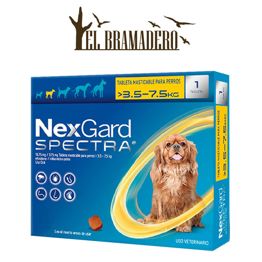 NEXGARD SPECTRA 3.6 A 7.5 KG 1 TABLETA