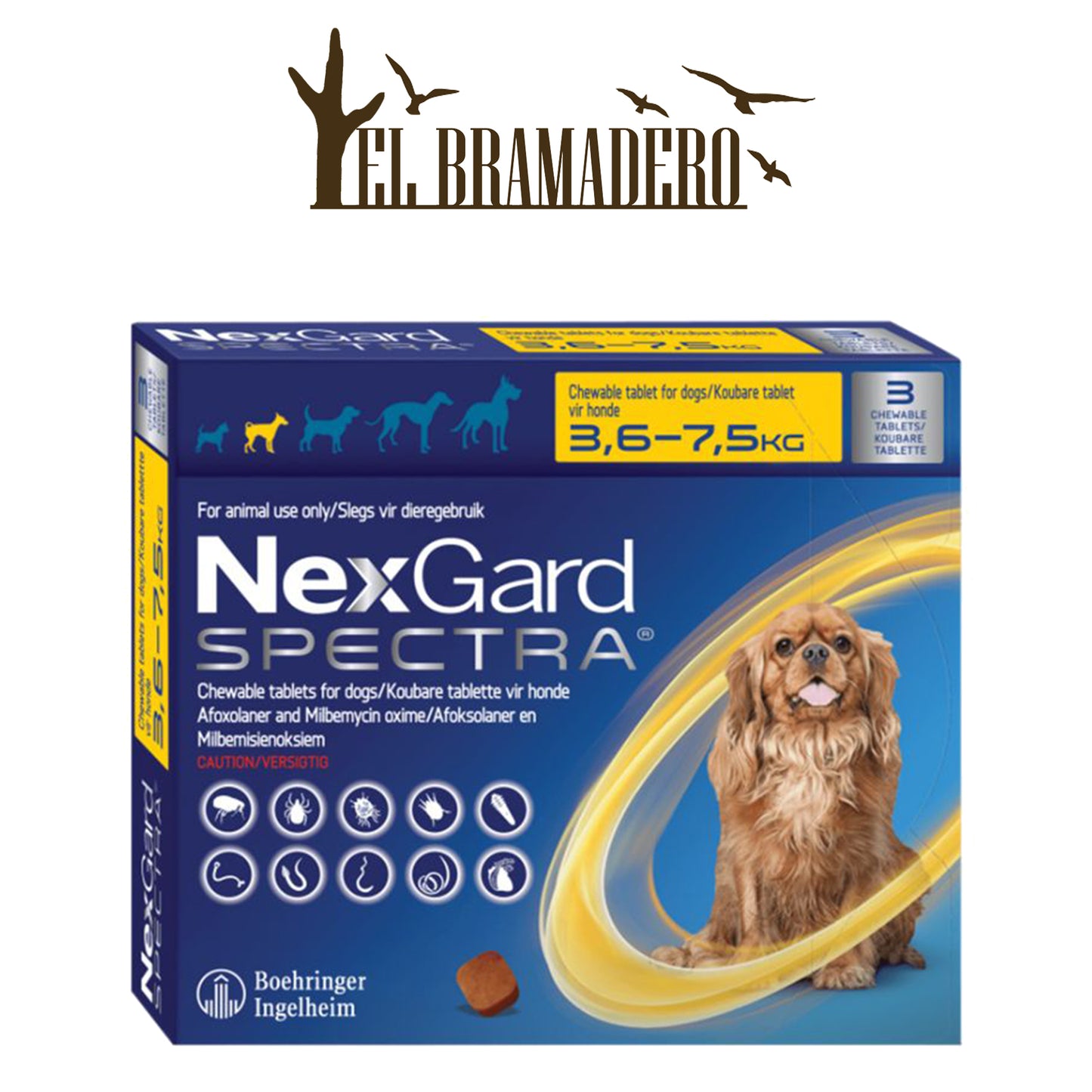 NEXGARD SPECTRA 3.6 A 7.5 KG 3 TABLETAS