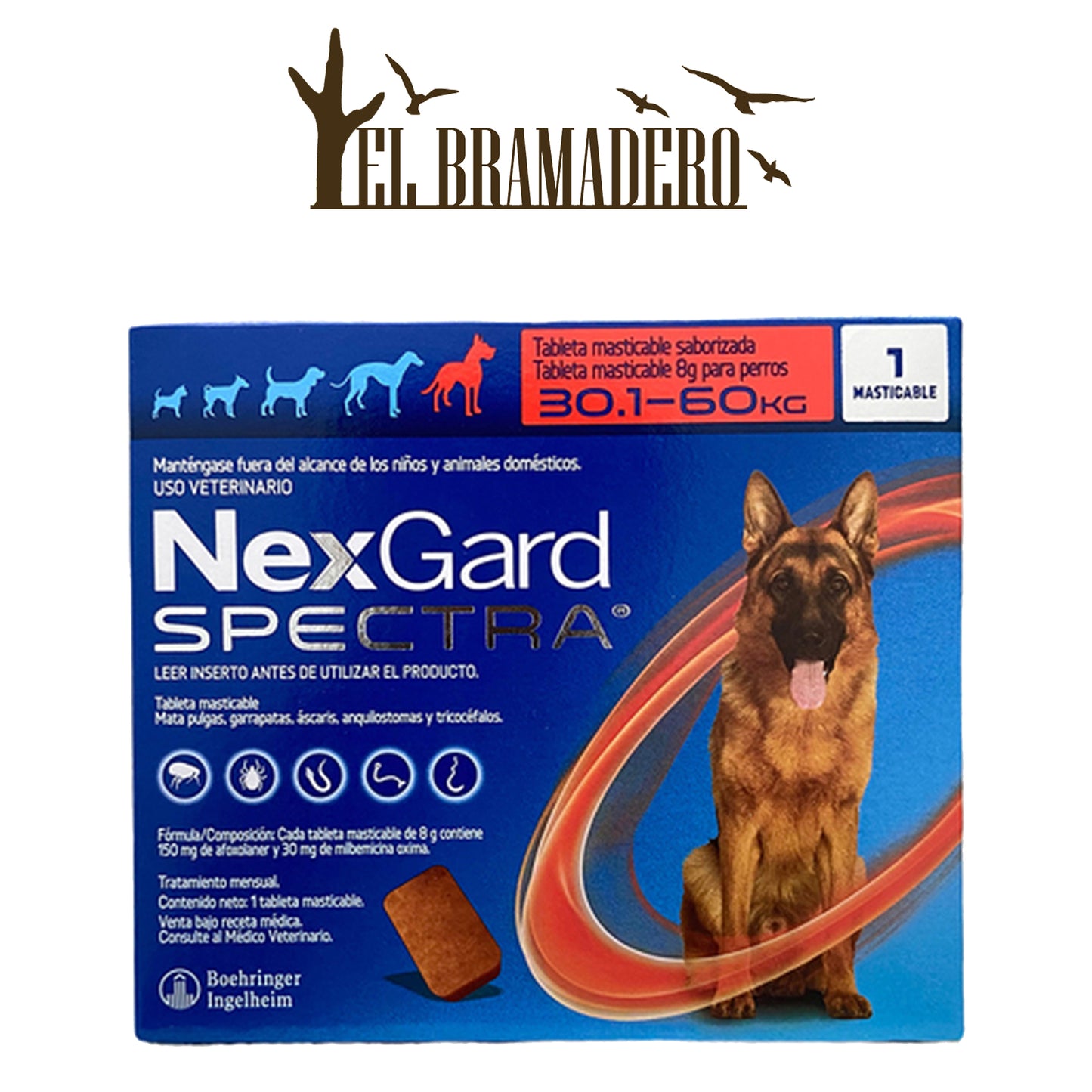 NEXGARD SPECTRA 30.1 A 60 KG 1 TABLETA