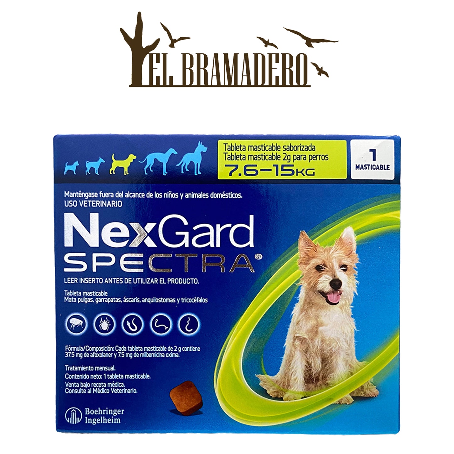 NEXGARD SPECTRA 7.6 A 15 KG 1 TAB