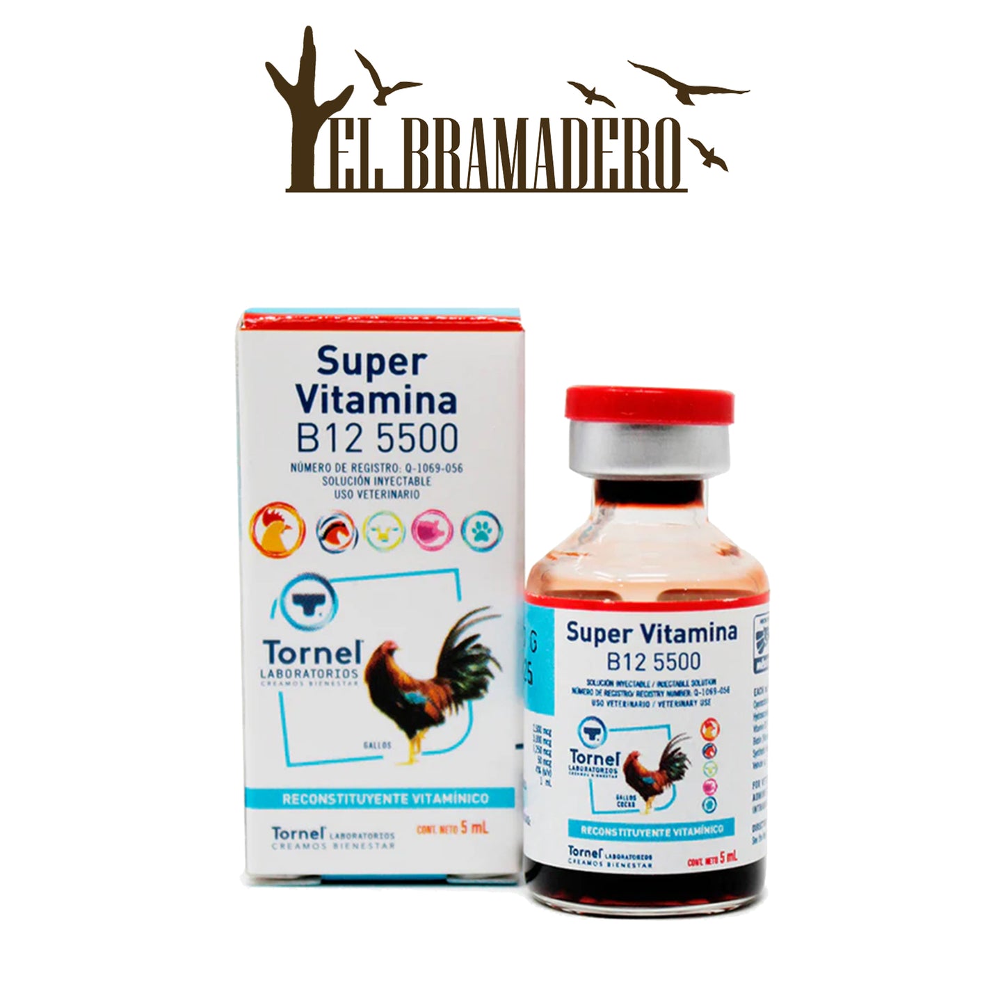 SUPER VITAMINA B12 5500 GALLOS 5 ML TORNEL